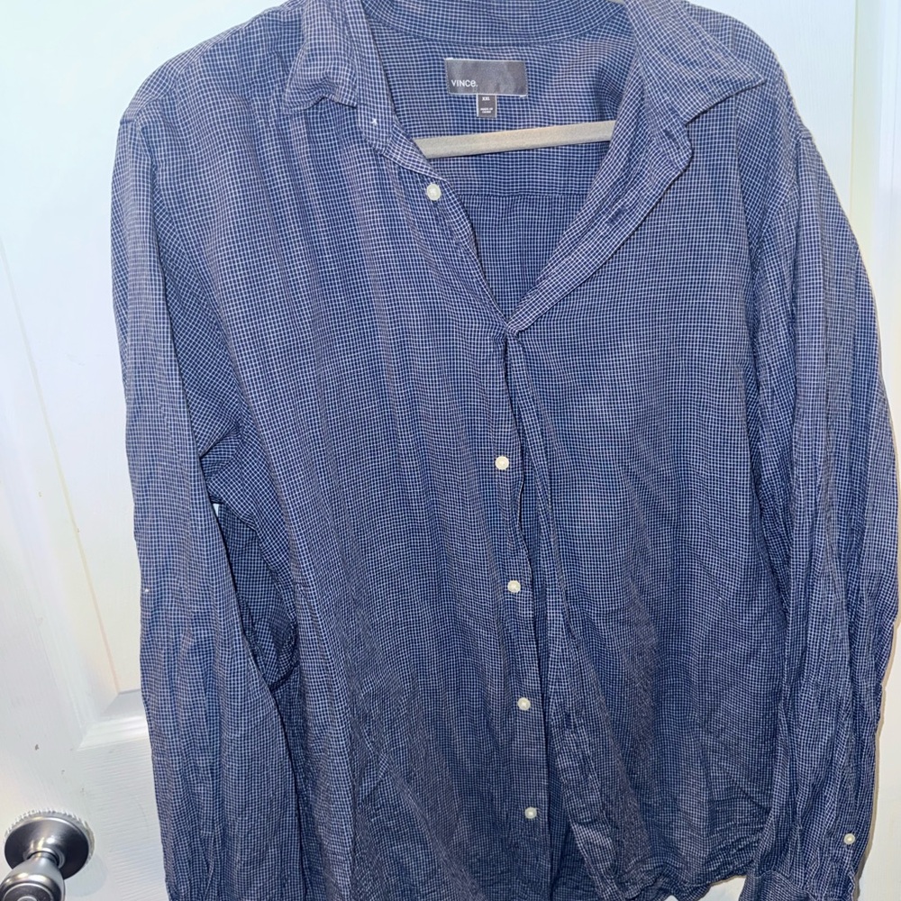 Vince Blue Casual Button Down Shirt